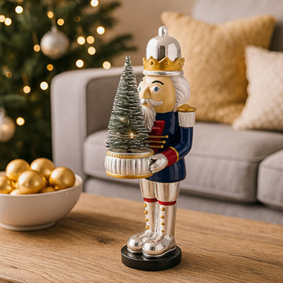 Cornici in argento: Soldatino con Albero Luminoso Colori diversi h.20 3445